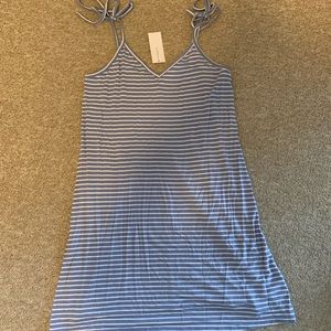 American Eagle Blue and White Striped Mimi Dress